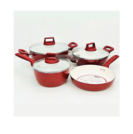 Kiam 7 Piece Ceramic Coating Granite Non Stick Cookware Set (Induction Bottom)